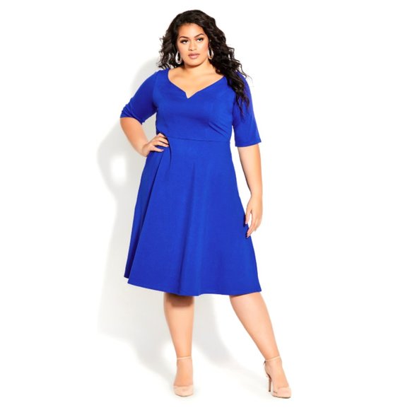 City Chic Dresses Nwt City Chic Dress Cute Girl Elbow Sleeves